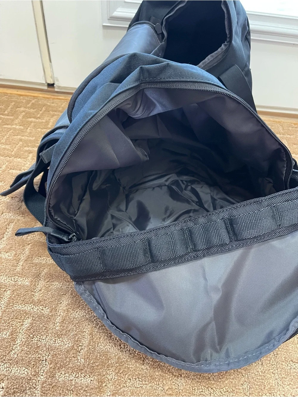 Eddie Bauer Black Duffel Bag with MyNavCare Embroidery